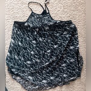 #3 100% Silk Derek Lam Black and White Marble-Effect Slip Camisole